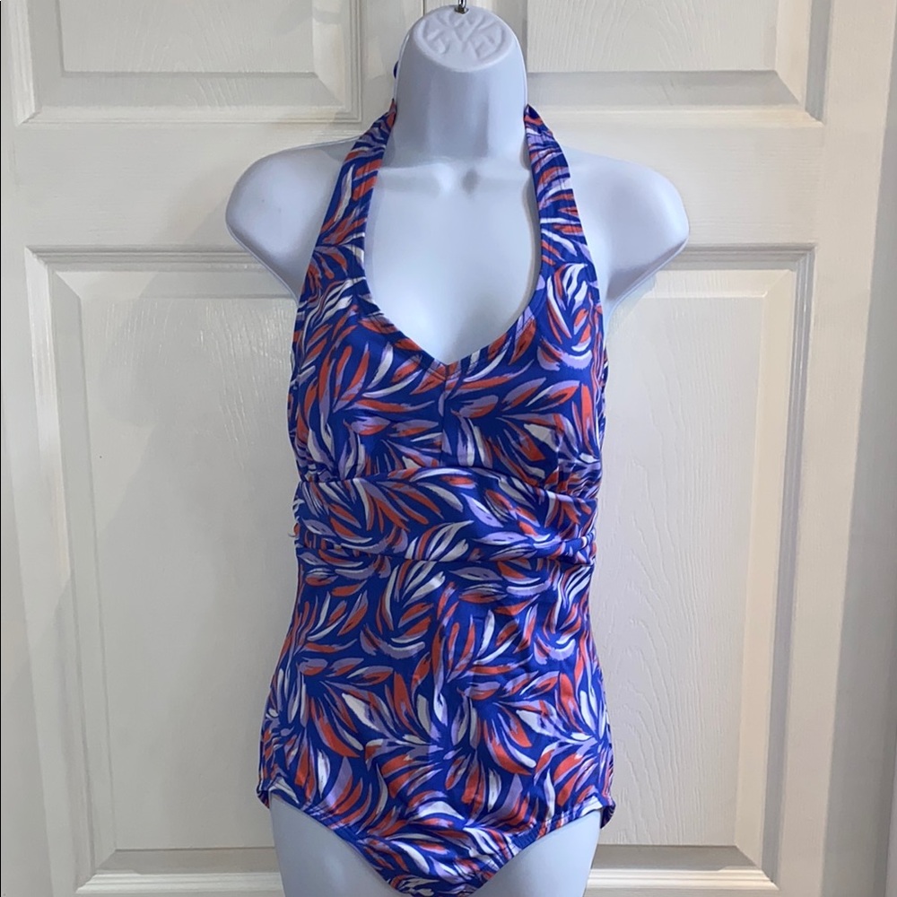Speedo Endurance 1 Piece Halter Style Swimsuit Bathing Suit Size 16